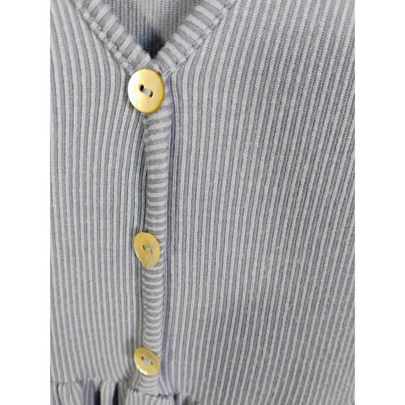 Anthropologie See You Monday‎ Womens Blue Maxi Dress - Size L - Ruffle Sleeve - Picture 3 of 5